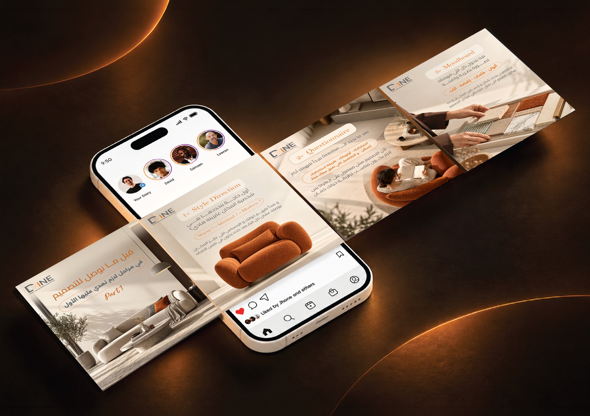 Mozaik carousel posts on a phone mockup